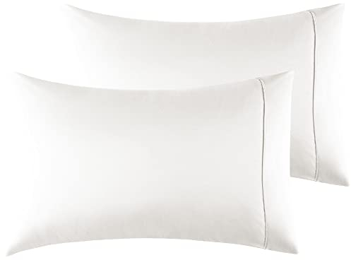 Kissenbezug 50x65 cm 2er Set - Kopfkissenbezug Mikrofaser Premium Superweicher - Kissenhülle 50x65 cm - Beige