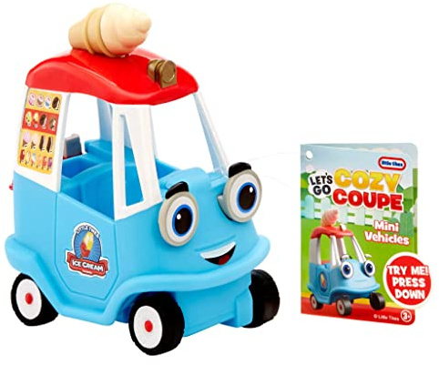 Little Tikes Let's Go Cozy Coupe - Eiswagen - Mini-Schiebe- und Spielfahrzeug - Für Autospaß auf dem Tisch und am Boden - Geeignet für Kleinkinder ab 3 Jahren