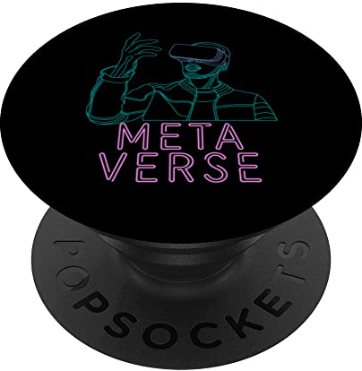 Metaverse VR-Brille für Herren, digitale Kunst, Zukunft des Internets PopSockets mit austauschbarem PopGrip