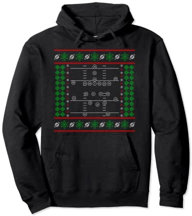 Ugly Christmas Sweater Funny Xmas Football Xmas Pullover Hoodie