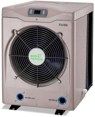 ECOPOOLTECH -Pompa di calore per piscina-Riscaldatore per piscine fuori terra, fino a 5000gallons, Uscita massima 16184 BTU/ora, Scambiatore di calore in titanio