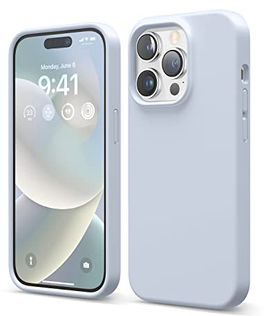 elago Liquid Silicone Case Compatible with iPhone 14 Pro Case (6.1), Premium Silicone, Full Body Protection - 4 Layer Shockproof Phone Cover, Anti-Scratch Soft Microfiber Lining (Light Blue)