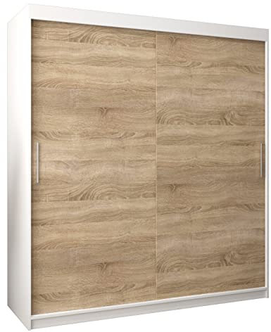 ABIKSMEBLE Armoire Tokyo - Porte Coulissante - Dressing Adulte - Penderie Vêtement - Garde Robe - Placard 2 Portes - Closet