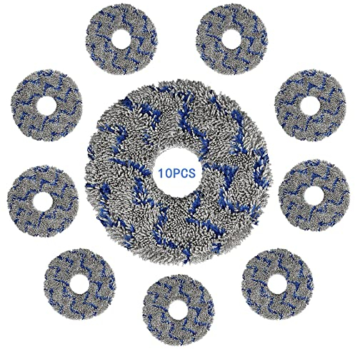 (10 pièces) Tampons de nettoyage pour ECOVACS DEEBOT X5 OMNI/ N30 Pro Omni/ T30 Pro Max/ T30 Pro Omni/ T30S/ T30S Combo/ X2 Omni X2 Pro/ X1 Omni/ X1 PRO Omni/ T20 Omni/ T10 Omni/ T10 Turbo