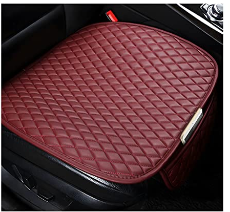 CGFAMDY 2 Pcs Auto Sitzkissen Pad, Universal Anti-Rutsch Atmungsaktiv Komfort Auto FrontSeat Kissen Matte, Fahrzeug Interieur Zubehör für LKW, Autos, Van (Rot)