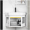 Lavabo da Bagno Ad Angolo, Lavandino Bagno Mobile Bagno con Lavabo, Lavabo da Parete, Lavabo da Bagno con Contenitore Lavello da Cucina Autoportante per Cucina, Ristorante, caffè (Color : White, Siz