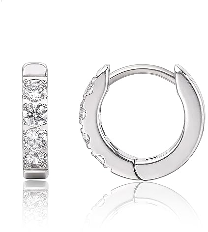 Limerencia G23 reines Titanhypoallergen Huggie Hoop Ohrringe für Frauen Mädchen sensible Ohren (8mm)