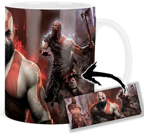 MUGSVILLE God Of 000 War Ragnarok Kratos Taza Ceramica Mug