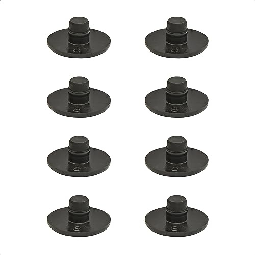 Wagner QuickClick® Kunststoffgleiter Möbelgleiter Stuhlgleiter - 8er-Set Ersatzgleiter austauschbar ersetzbar - Kunststoff Black - Durchmesser Ø 15 mm für Basis SMART - Made in DE - 15788200