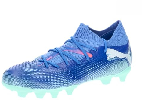 PUMA Future 7 Match FG/AG Jr Soccer Shoe, Bluemazing White-Electric Peppermint, 35 EU