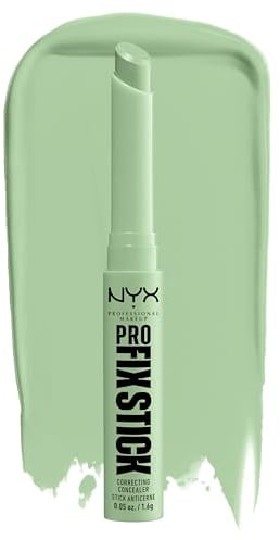 NYX Professional Makeup Korrigierender Concealer, Kaschiert Augenringe, Unreinheiten, dunkle Flecken und Verfärbungen ab, Mit Hyaluron, 12 Stunden Halt, Vegane Formel, Pro Fix Stick, Green
