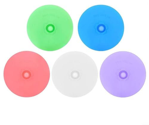 Lioaeust Silikon-Gärdeckel, 5 Stück, Silikon-Gärdeckel mit Metallringen, wasserfrei, Airlock, fermentierte Gurken, 8,7 cm (ohne Gläser) (A)