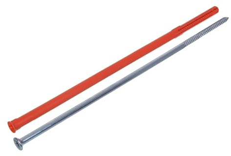 NAJDER Chevilles à Expansion avec Vis Tête Conique T40, Chevilles Murales, Galvanisés 10x260 mm (10 Pièces), Charge Lourde, pour Mur Plein, Béton Cellulaire