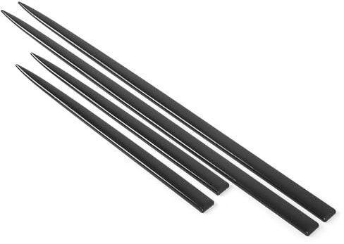 Unifizz Lot de 4 bandes universelles de moulure de portière - Étanches - Protection latérale brillante - Noir