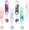 6 PCS Bottle Opener, Retractable Stainless Steel Beer Opener with Round Badge Colorful Flat Beer Bottle Openers with Belt Clip for Kitchen Restaurant Party 4.92 x 1.18