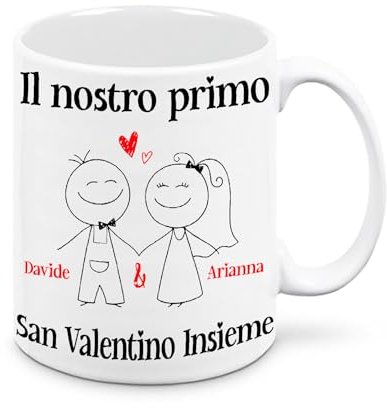 Mr. Gadgets Tazza Regalo San Valentino Vari Modelli - 350 Ml - Idea Regalo Perfetta- (Il Nostro...San Valentino)