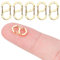 5pcs Lobster Clasp Double Opening Shorten Clasps, Stainless Steel Necklace Clasp and Closures Bracelet Connectors Charm Clasp Necklace Clip Shortener for DIY Jewelry Repairing (Gold)