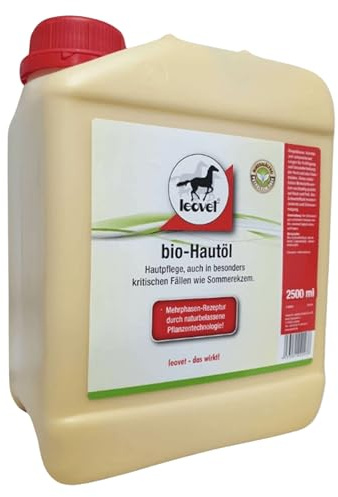 RL24 leovet - Bio-Hautöl für Pferde – 1 x 2500 ml Kanister | Hautpflege bei Juckreiz, Sommerekzem & trockener Haut – Pflegelotion für Kräftigung der Haut – Hautlotion