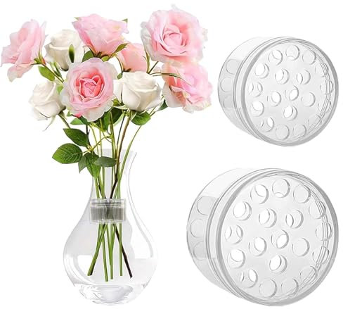 Drehbarer Blumenhalter WISIRENT, 2 Stück Ikebana Blumenhalter Transparenter Spiralstielhalter für Blumen, Spiralförmiger Ikebana-Stielhalter für Vasen, Blumen, Diy Spiral Blumenstrauß Stielhalter
