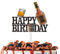 Black Glitter Happy Birthday Cake Topper Cheer to Whiskey Theme Party Decoration Supplies Men Women Happy Birthday Anniversary Wedding Party Decor Supplies