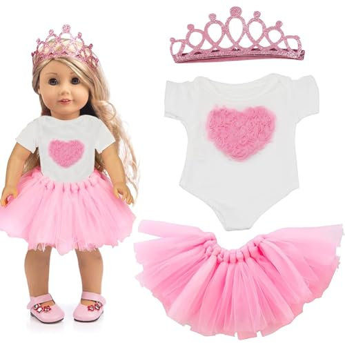 Puppenkleidung 36-45 cm, Kleidung Einhoron Puppenkleider, Outfits für Baby Puppen, 18 Zoll Kleid, Puppenkleid mit Kleidung, Kleider, Headband,Kindergeschenke, Mädchen Jungen