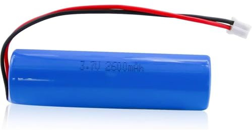 HELINAZI 3.7V 2600mAh Lithium-Ion Rechargeable Battery for DIY Electronics Products, Toys, Lighting, Bluetooth Equipment with PH2.0/XH2.54 2P Plug,PH2.0 2P Plug