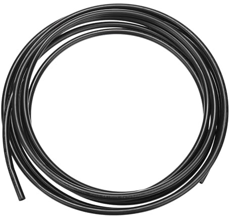 M METERXITY Nylon Line Hose Tube, 0.24(6mm) ID x 0.31(8mm) OD PA6 Pneumatic Air Line Tubing for Fluid Transfer/Trailer Air Brake System, Polyamide Water Fuel Pipe [5M/16FT, Black]