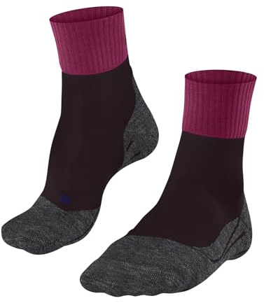 FALKE Damen Wandersocken TK2 Explore Cool Short W Sso Lyocell Funktionsmaterial antiblasen dick 1 Paar, Lila Azalea 8501, 37-38
