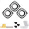 3pcs 15mmx2.5mm Square Carbide Inserts Cutters Negative Rake for Rougher Woodturning Lathe Tools Carpentry Tools
