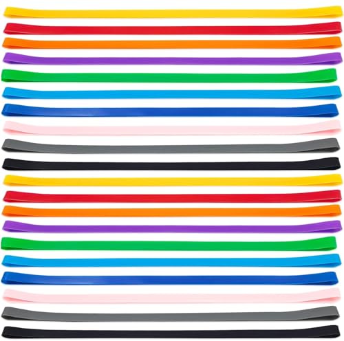 HoAhaMay 20 pcs Large Silicone Rubber Bands, Wide Household Colourful Elastic Bands, Reusable Colourful Powerful Rubber Bands for Office,Home and School Supplies,Books Notebooks and Crafts(10 Colours)
