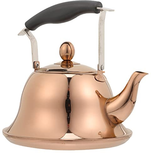 CIYODO Hervidor de gas hervidores compañero silbido para todo pava tetera estufa de teteras de té Hervidor de calefacción de agua tetera silbante Acero inoxidable
