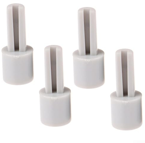 Zilimontt Potentiometer-Verlängerungsknöpfe, grauer Kunststoff, Mischer, Potentiometer, Verlängerungswellen mit 6 mm Halbschaftloch, 25 mm x 10 mm Größe, langlebige Ersatzteile, 4 Stück