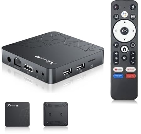 Android TV Box 14.0 Media Player, RK3518 Quad Core Android Box 4K HDR, 8K Video Decoding, Dual Band WiFi 6 Compatible, Bluetooth 5.0, HDMI 2.0b, 2GB RAM 16GB ROM Streaming Device