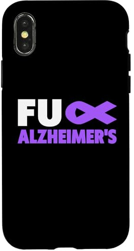 Hülle für iPhone X/XS Fuck Alzheimer's Shirt, Fuck Dementia, Alzheimer's Awareness