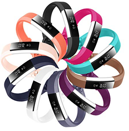 Fit-power – Ersatz-Armband für Fitbit Alta und Fitbit Alta HR, Pack of 10, S