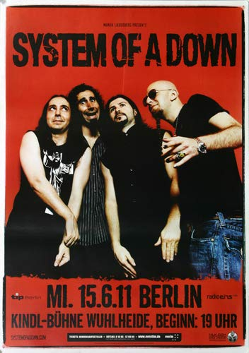 System of A Down - Dreaming, Berlin & Hamburg 2011 » Konzertplakat/Premium Poster | Live Konzert Veranstaltung | DIN A1 «