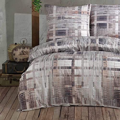 Buymax® Bettwäsche 200x220 100% Baumwolle 3-Teilig Bettbezug - Bettwäsche-Sets 200 x 220cm mit 2 mal Kissenbezüge 80x80cm, ÖKO-TEX Renforcé-Bettdeckenbezug Set mit Reißverschluss