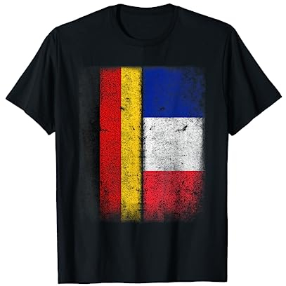 Deutsch-Französische Flagge Deutschland Frankreich Hemd T-Shirt