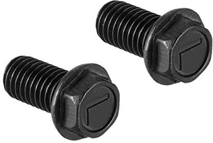 sourcing map 2pcs Boulons à embase hexagonale M8x16mm filetage à gauche acier au carbone de qualité 8.8 noir