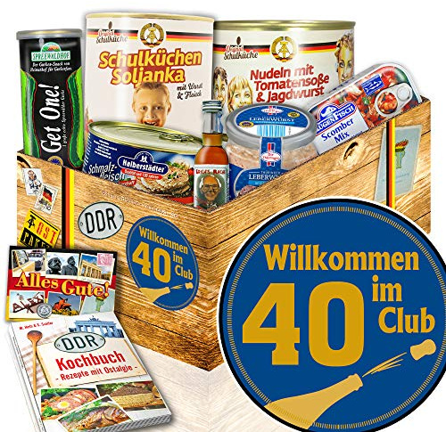 Wilkommen im Club 40 - Geschenke 40 Geburtstag - Ostprodukte Box Set