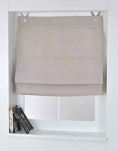 Tenda a pacchetto Dimout con occhielli opaca oscurante crema 60 x 130 cm
