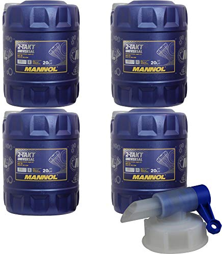 80L MANNOL 2-Takt Universal API TC Motorrad Öl MN7205-20 inkl. Auslaufhahn