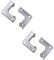 Nuzamas L-förmige Glasklemmen, Bauschaufel, Aquarium, Schrank, Aluminiumlegierung, Glashalterungen, passend für 6-10 mm Glasdicke