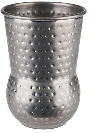 APS 93338 Becher JULEP MUG, Cocktailbecher, 400 ml, Hammerschlag Oberfläche, Edelstahl, Antik-Edelstahl-Look