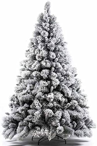 BAKAJI Albero di Natale Super Folto Pino Bianco Innevato con Base a Croce in Metallo Pieghevole di Altissima Qualità, 539 Rami Punte, Montaggio Facile con Rami a Innesto (Bianco Gran Sasso, 150 cm)