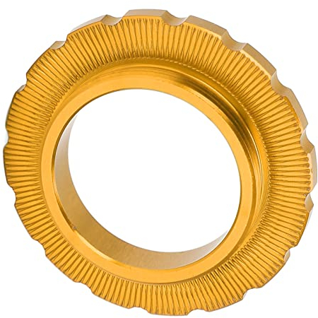 SUNGOOYUE Fahrrad Centerlock Lockring, Centerlock Lockring Center Lock Laufradsatz Nabe Shaft Disc Rotor Lockring f¨¹r Fahrrad Mountainbike(Gold),Fahrr?der und Ersatzteile