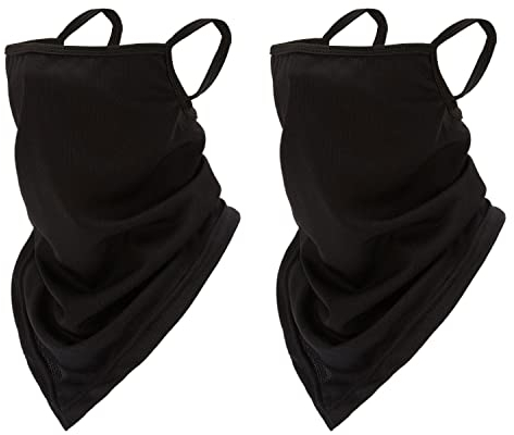 NITAIUN 2 Stücke Bandana Gesichtsmaske mit Ohrschlaufen Bandana Ski Maske Outdoor Schal Gesichtsmaske für Damen & Herren Outdoor-Sportarten Ski Motorrad Radfahren Wandern Trekking