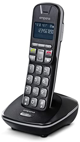 Emporia TH-21 Telefonhörer DECT-Telefonempfänger Anrufer-Identifikation Schwarz [Deutschland]