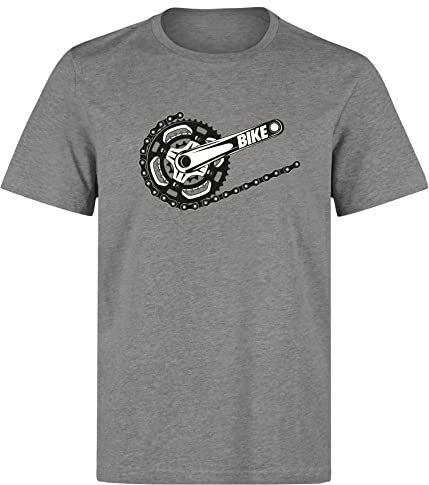 Baddery Fahrrad T-Shirt Herren : Bike - Mountainbike Shirt (Heather S)