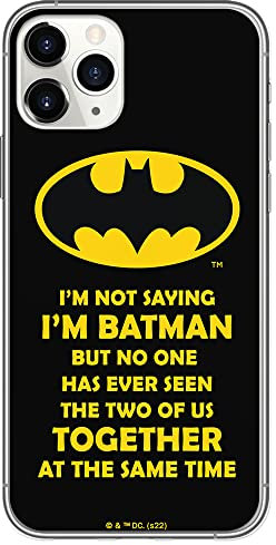 ERT GROUP mobile phone case for Iphone 11 PRO MAX original and officially Licensed DC pattern Batman 053 optimally adapted to the shape of the mobile phone, case made of TPU